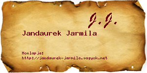 Jandaurek Jarmila névjegykártya